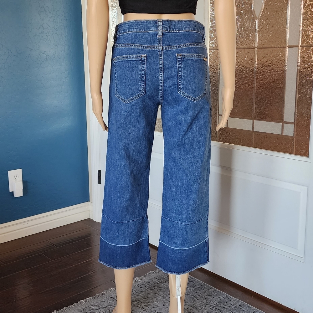MICHAEL KORS WIDE LEG CROPPED JEANS SZ 6 - Picture 9 of 16